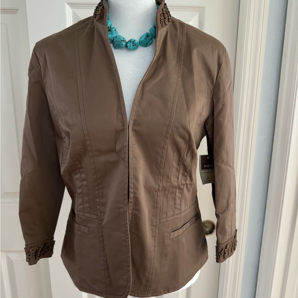Coldwater Creek Beaded Blazer Size 6 NWT